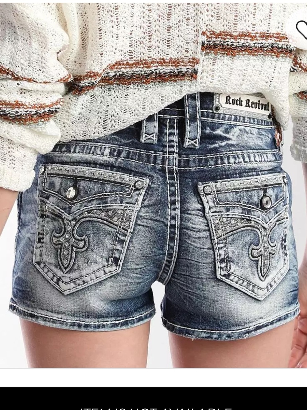 Rock Revival BRAND NEW “Rima” Mid-rise Blue Faded Distressed Denim Shorts